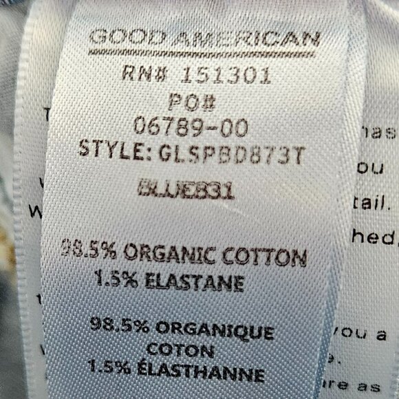 Good American Good Legs Shadow Pocket High Waist Skinny Jean 4/27 GLSPBD873T - Picture 10 of 12